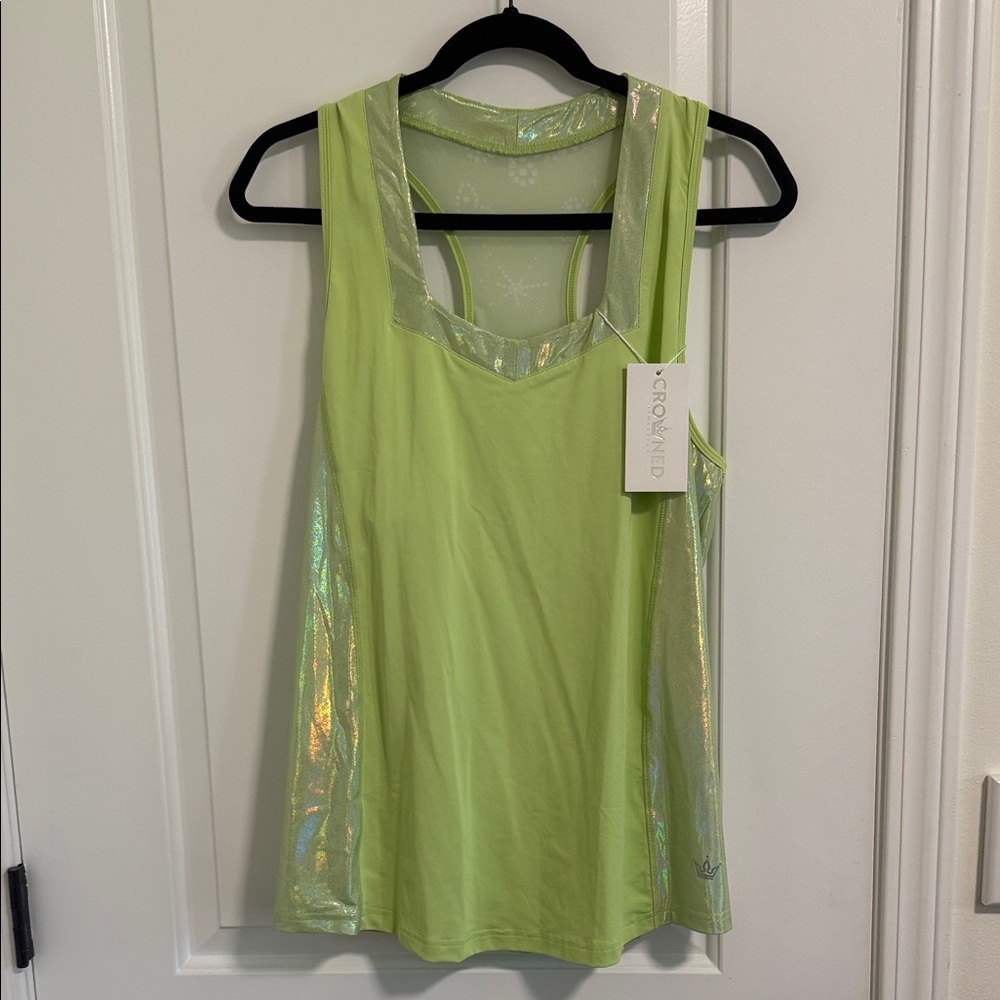 Crowned Athletics Green Prism Flow Tank